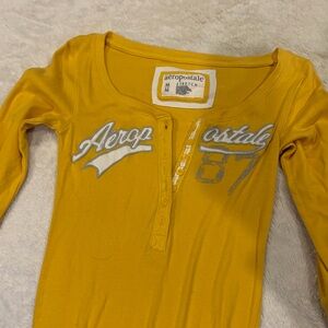 Aeropostale Yellow Stretch Top